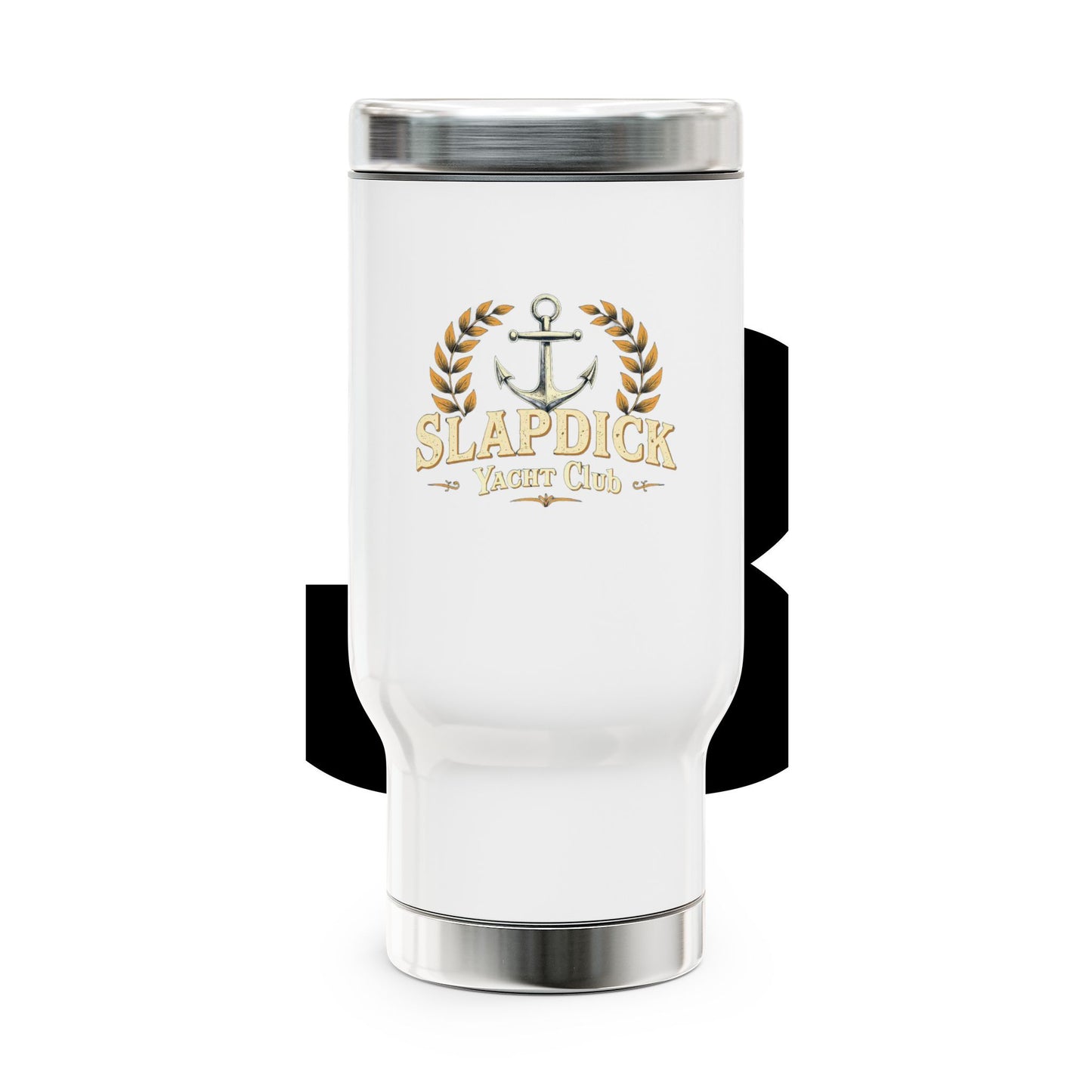 Nautical Travel Mug with Handle, Insulated Coffee Cup for Boating, Unique Gift for Sailors, Camping and Travel